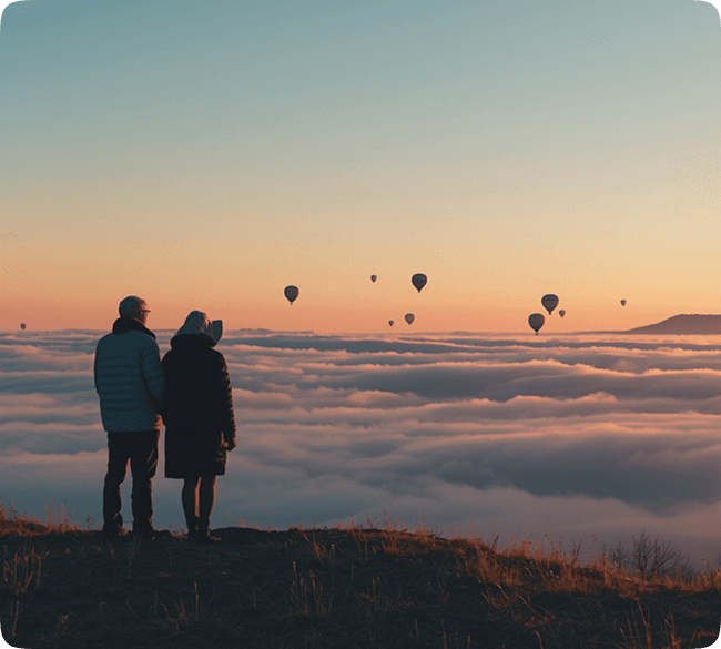 Happy retired couple enjoying their secure future